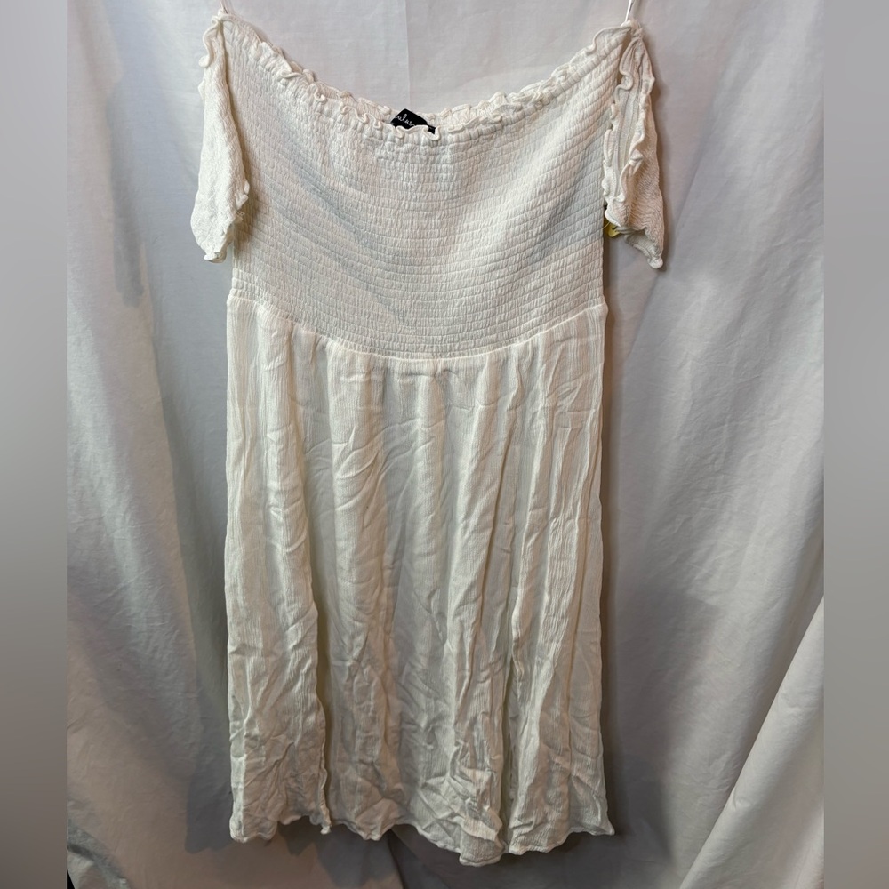 Lulu's White Ruffle Detail Dress